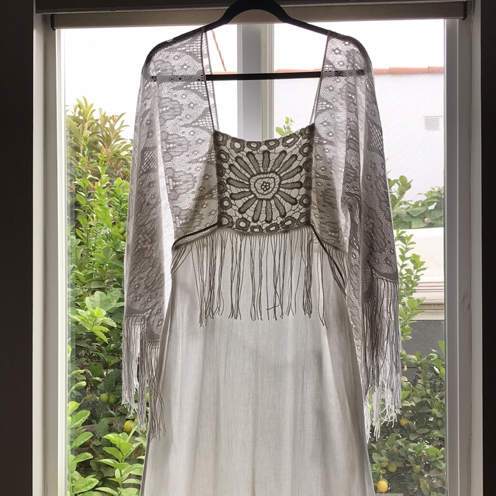 Miguelina White Lace Maxi Dress